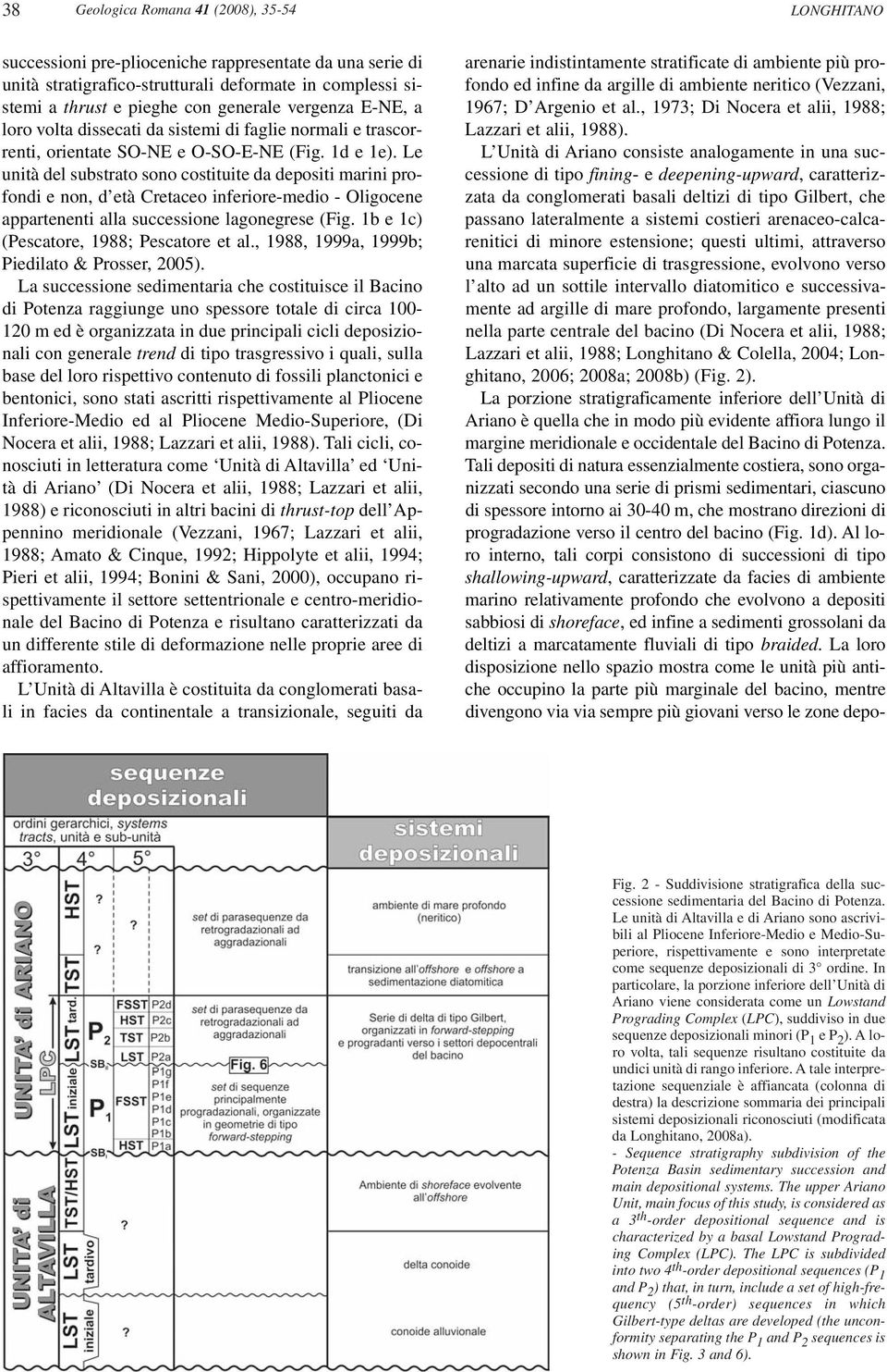 Le unità del substrato sono costituite da depositi marini profondi e non, d età Cretaceo inferiore-medio - Oligocene appartenenti alla successione lagonegrese (Fig.