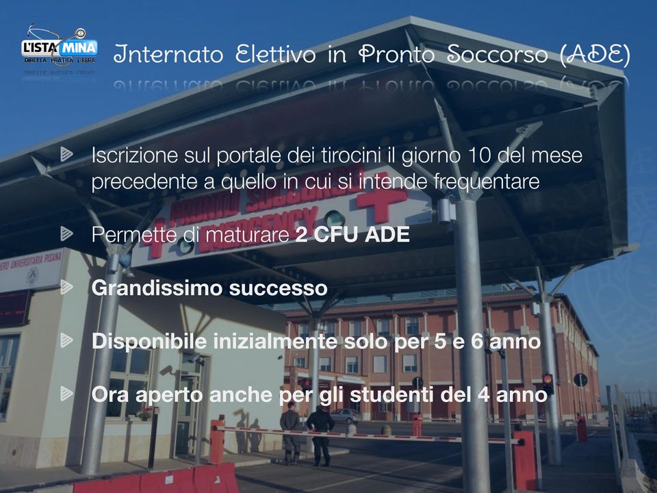 frequentare Permette di maturare 2 CFU ADE Grandissimo successo