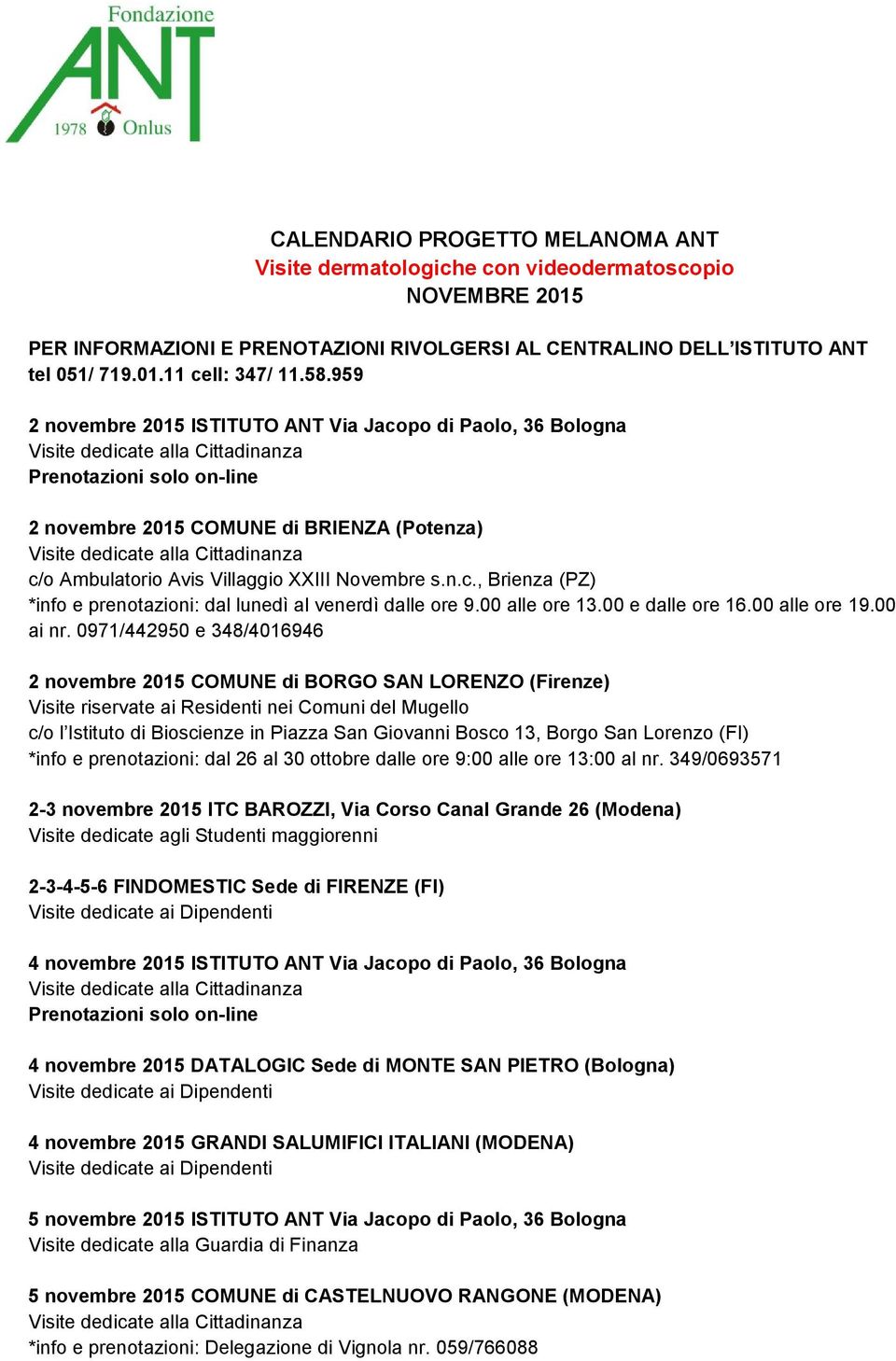 po di Paolo, 36 Bologna 2 novembre 2015 COMUNE di BRIENZA (Potenza) c/