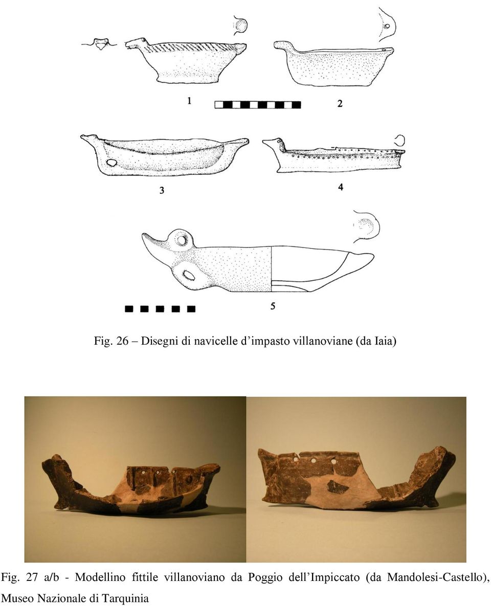 27 a/b - Modellino fittile villanoviano da