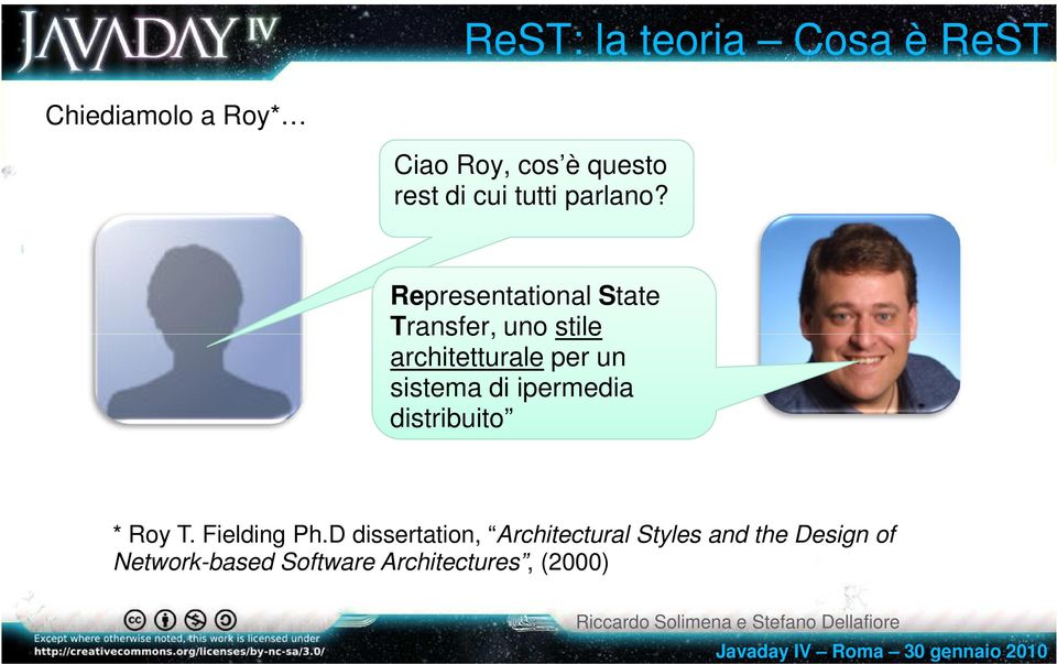 Representational State Transfer, uno stile architetturale per un sistema di