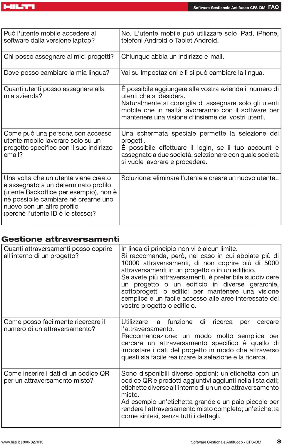 Una volta che un utente viene creato e assegnato a un determinato profilo (utente Backoffice per esempio), non è né possibile cambiare né crearne uno nuovo con un altro profilo (perché l'utente ID è