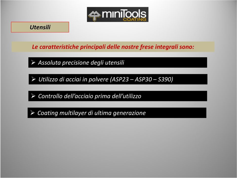 di acciai in polvere (ASP23 ASP30 S390) Controllo dell