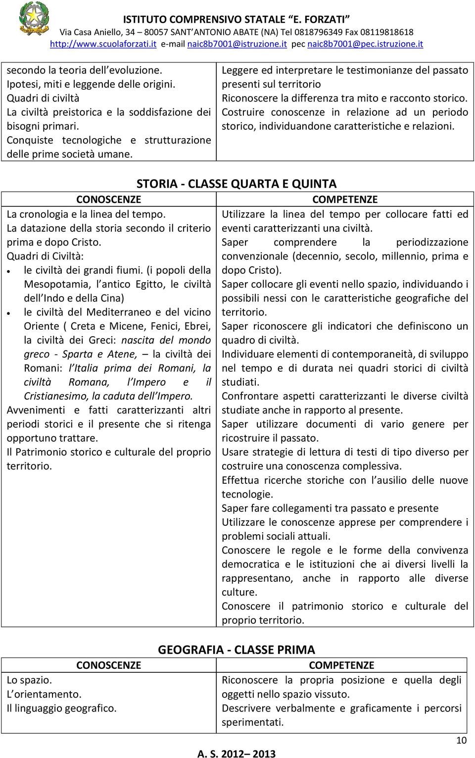 Costruire conoscenze in relazione ad un periodo storico, individuandone caratteristiche e relazioni. La cronologia e la linea del tempo.