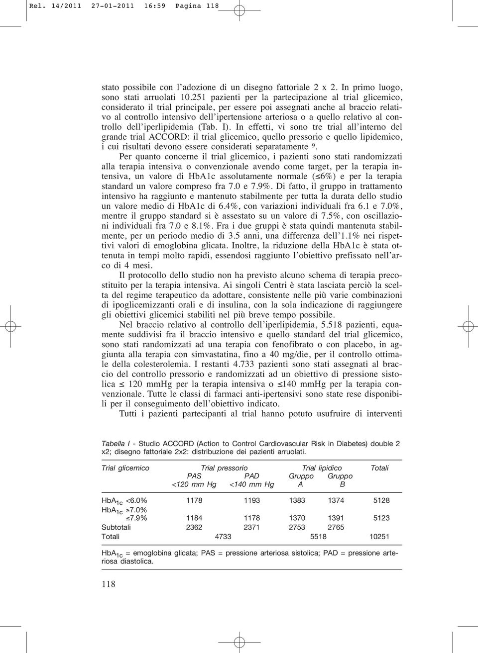 quello relativo al controllo dell iperlipidemia (Tab. I).