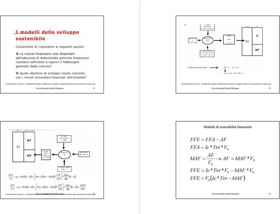 g = Roe CI MT MP Rgo Re ( 1 d ) = Roi + ( Roi Rod )* * ( 1 d ) MT MP Rgo Re ( 1 d ) = Roi + ( Roi Rod )* * ( 1 d ) MP + MP Lucidi tratti da: Pavarani E.