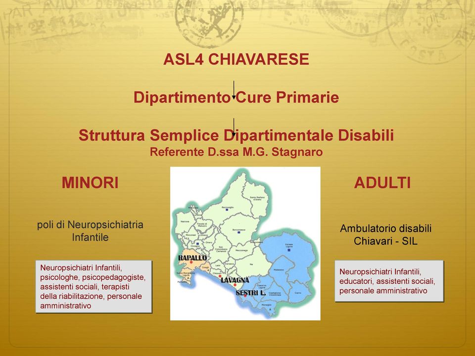 Neuropsichiatri Infantili, psicologhe, psicopedagogiste, assistenti sociali, terapisti della