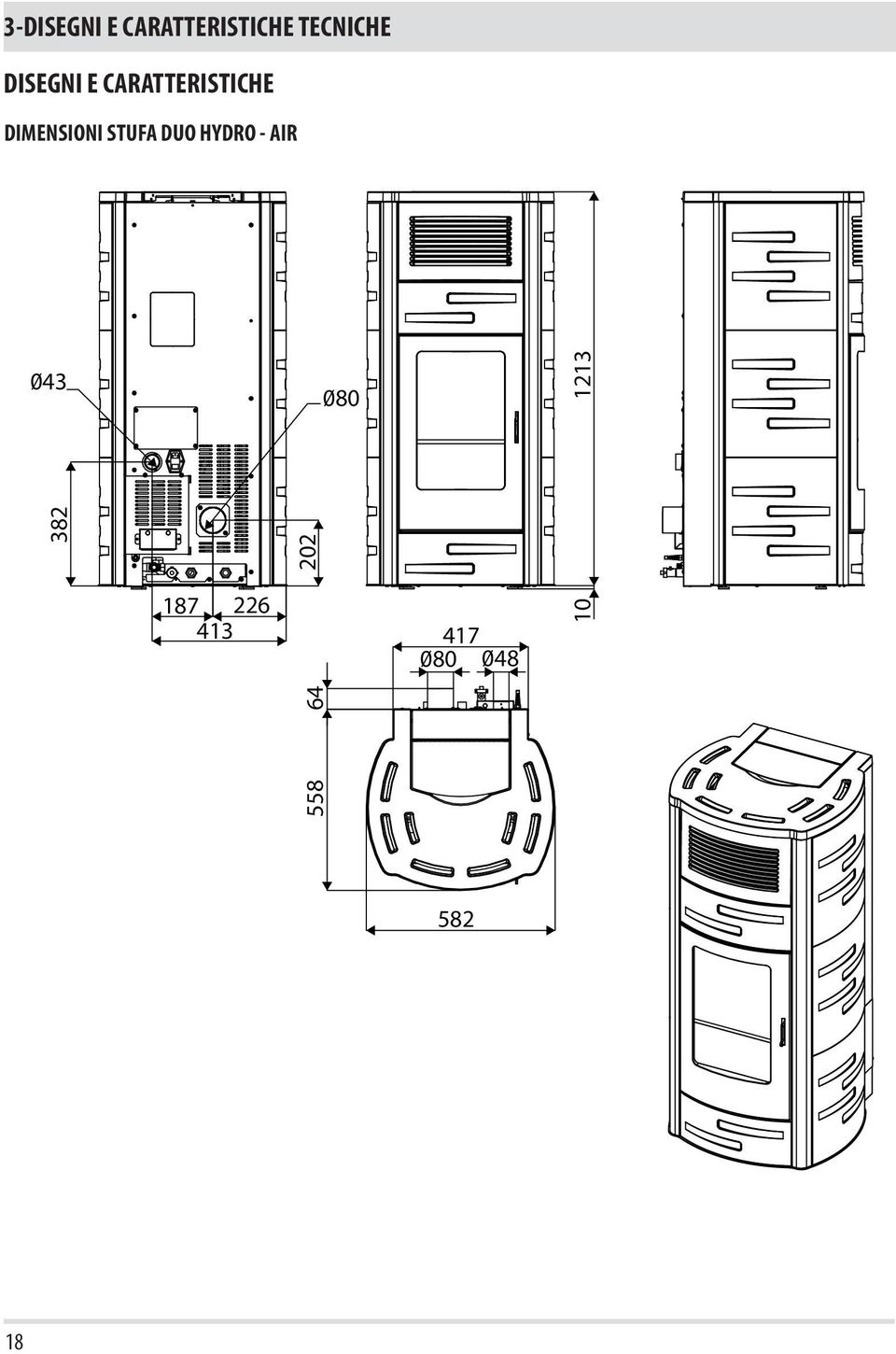 STUFA DUO HYDRO - AIR 043 080 382 202