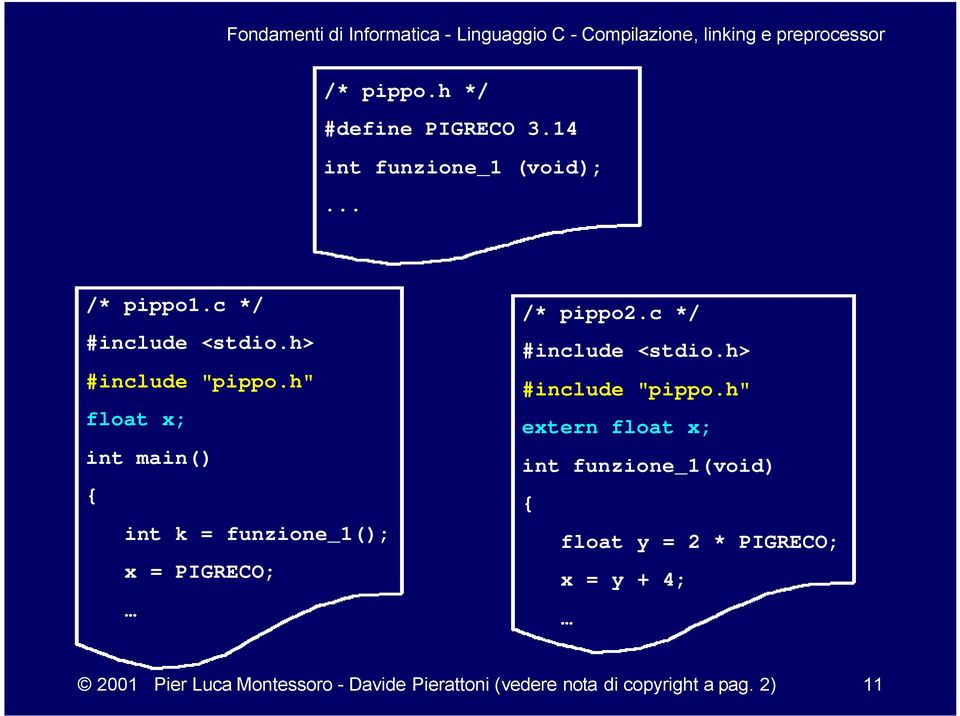 c */ #include <stdio.h> #include "pippo.