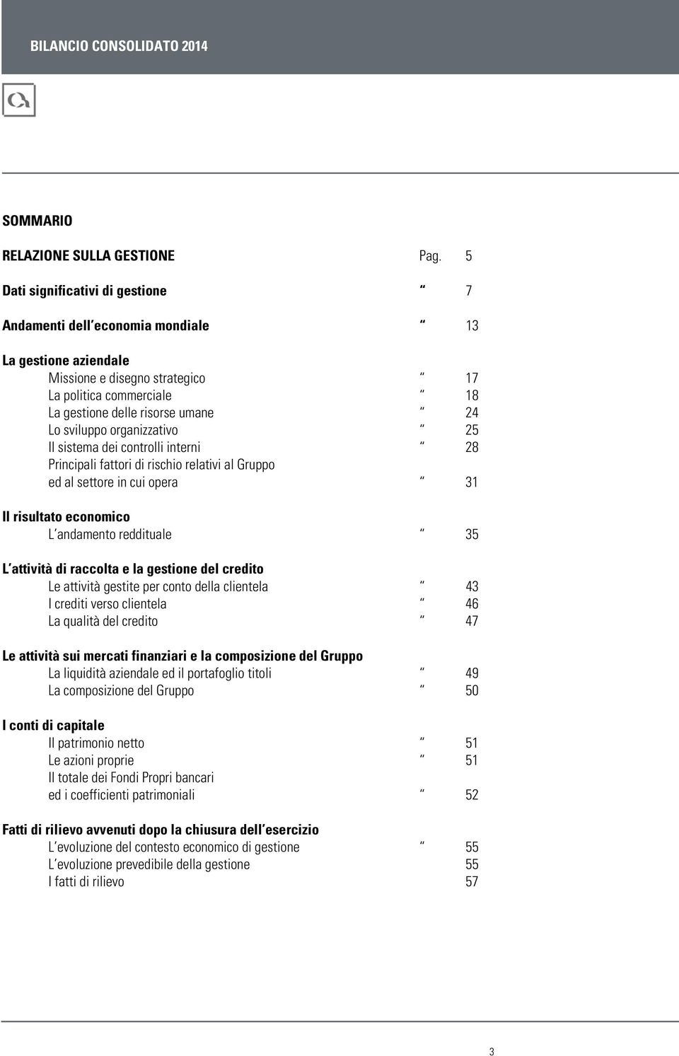 organizzativo 25 Il sistema dei controlli interni 28 Principali fattori di rischio relativi al Gruppo ed al settore in cui opera 31 Il risultato economico L andamento reddituale 35 L attività di