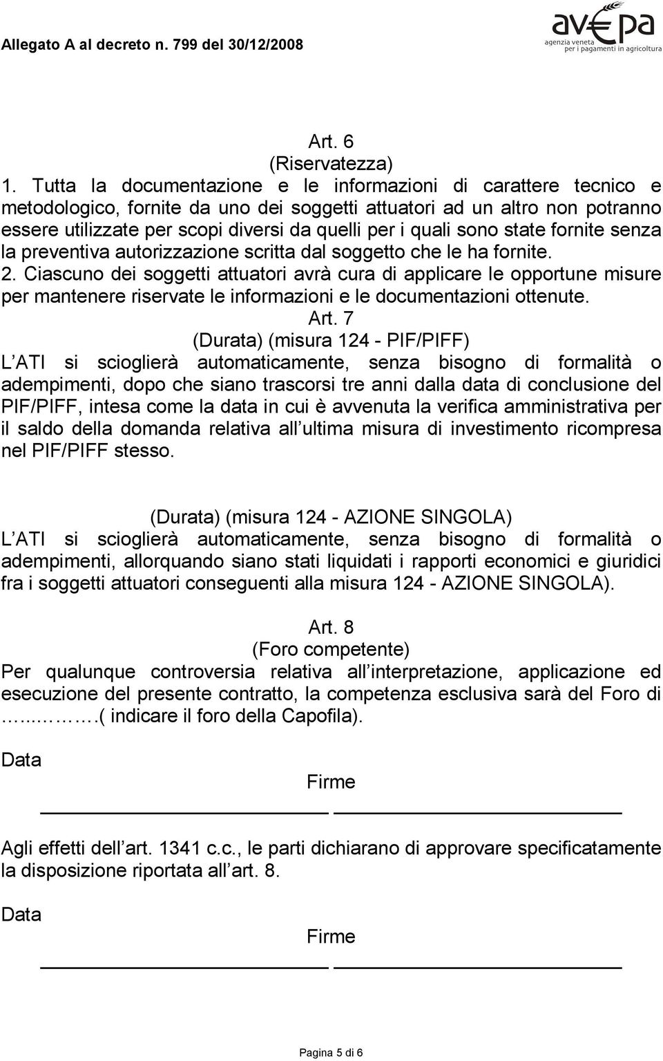 sono state fornite senza la preventiva autorizzazione scritta dal soggetto che le ha fornite. 2.