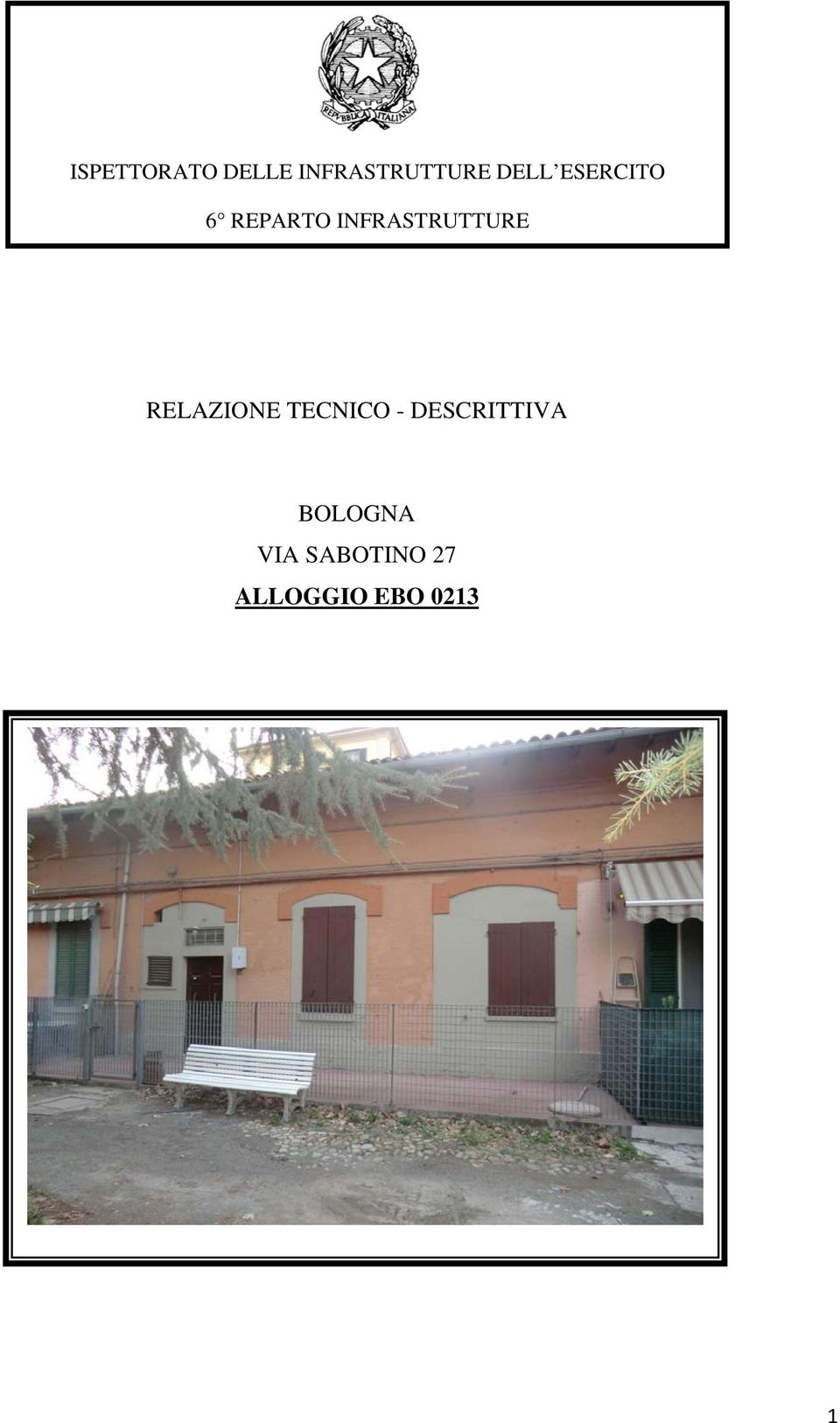 INFRASTRUTTURE RELAZIONE TECNICO -