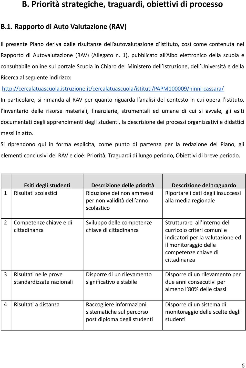 1), pubblicato all Albo elettronico della scuola e consultabile online sul portale Scuola in Chiaro del Ministero dell Istruzione, dell Università e della Ricerca al seguente indirizzo: