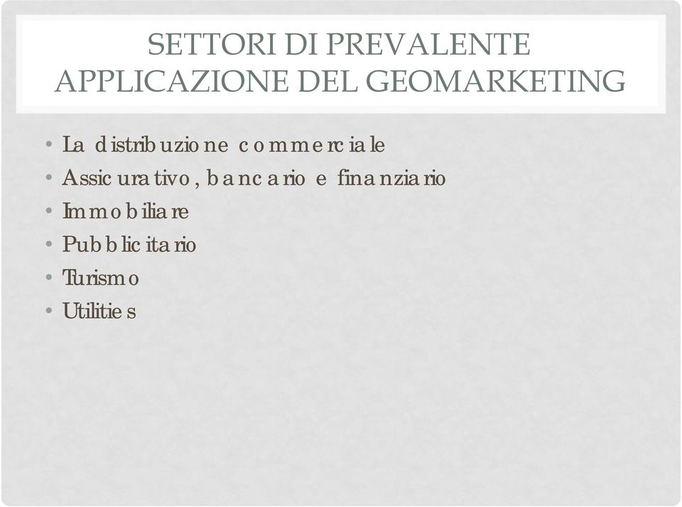 commerciale Assicurativo, bancario e