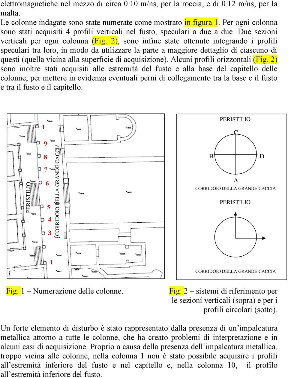 2), sono infine state ottenute integrando i profili speculari tra loro, in modo da utilizzare la parte a maggiore dettaglio di ciascuno di questi (quella vicina alla superficie di acquisizione).