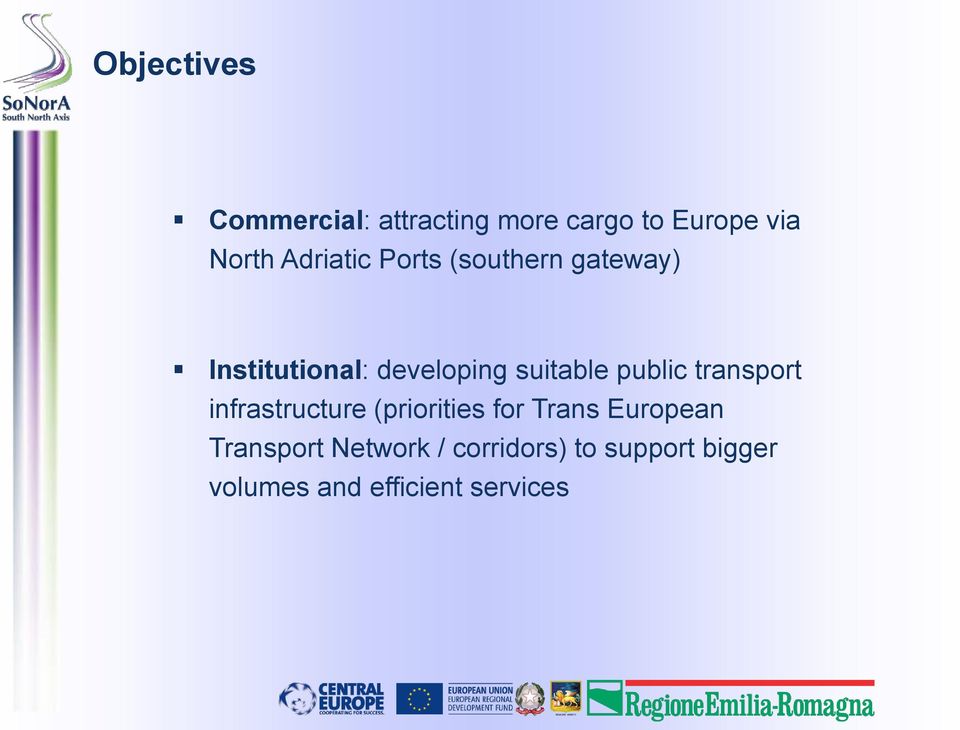 public transport infrastructure (priorities for Trans European