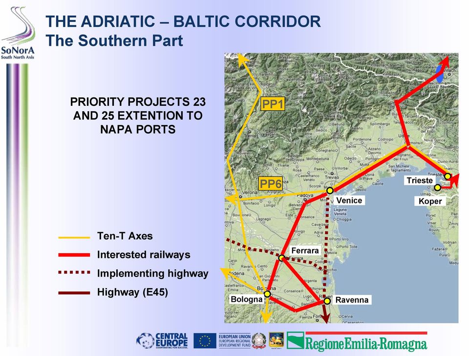 PP1 PP6 Venice Trieste Koper Ten-T Axes Interested