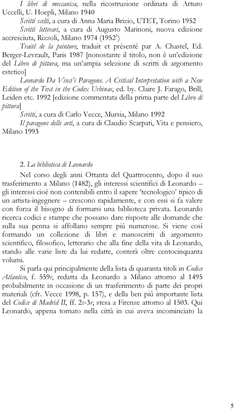 la peinture, traduit et présenté par A. Chastel, Ed.