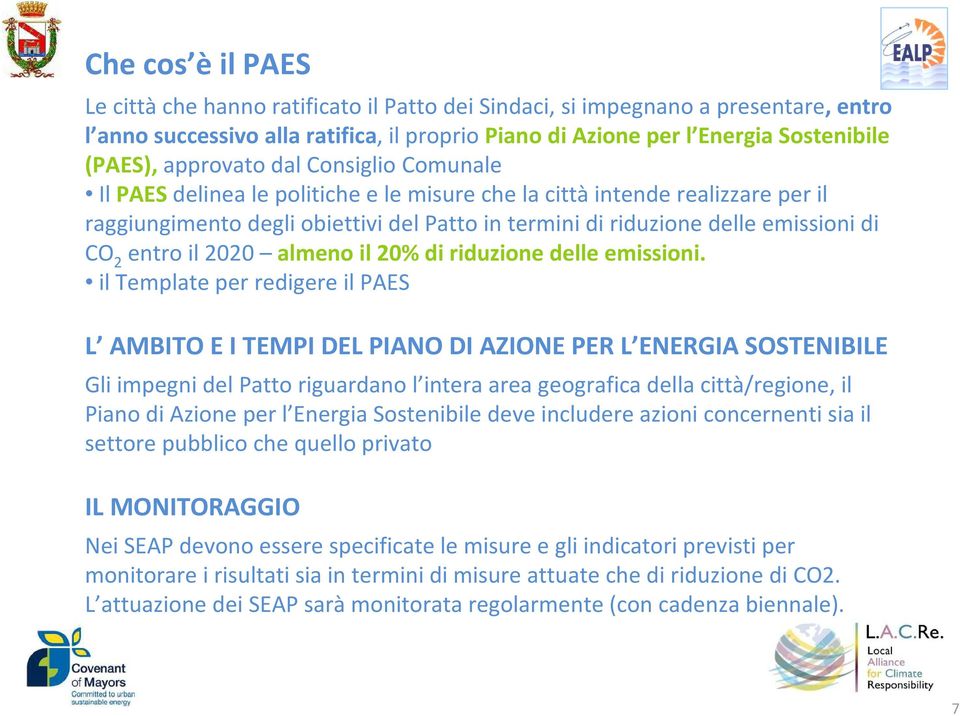 entro il 2020 almeno il 20% di riduzione delle emissioni.