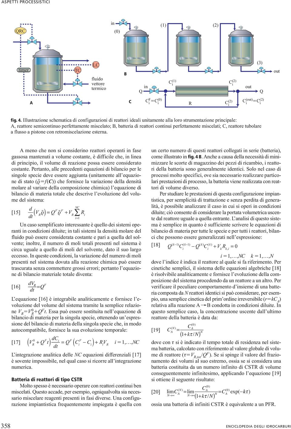 reattore tubolare a flusso a pstone con retromscelazone esterna.