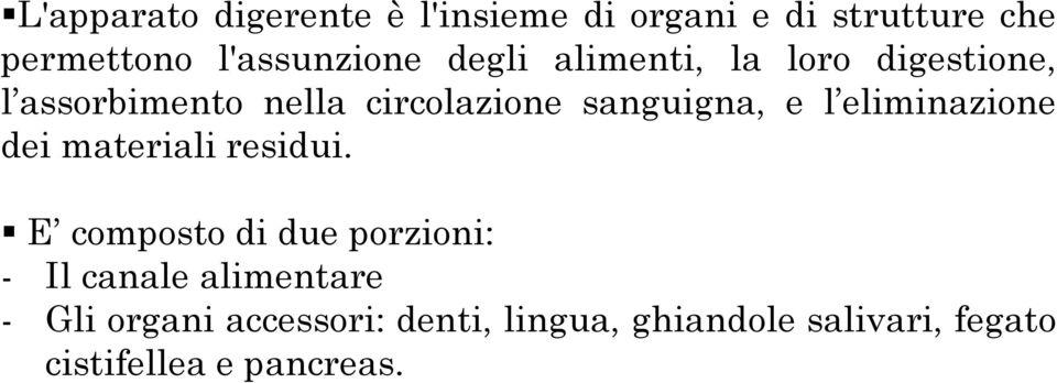 eliminazione dei materiali residui.