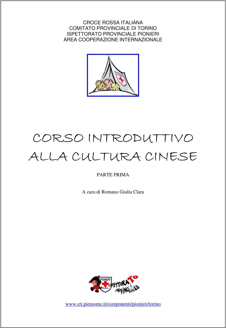 INTERNAZIONALE CORSO INTRODUTTIVO ALLA CULTURA CINESE PARTE