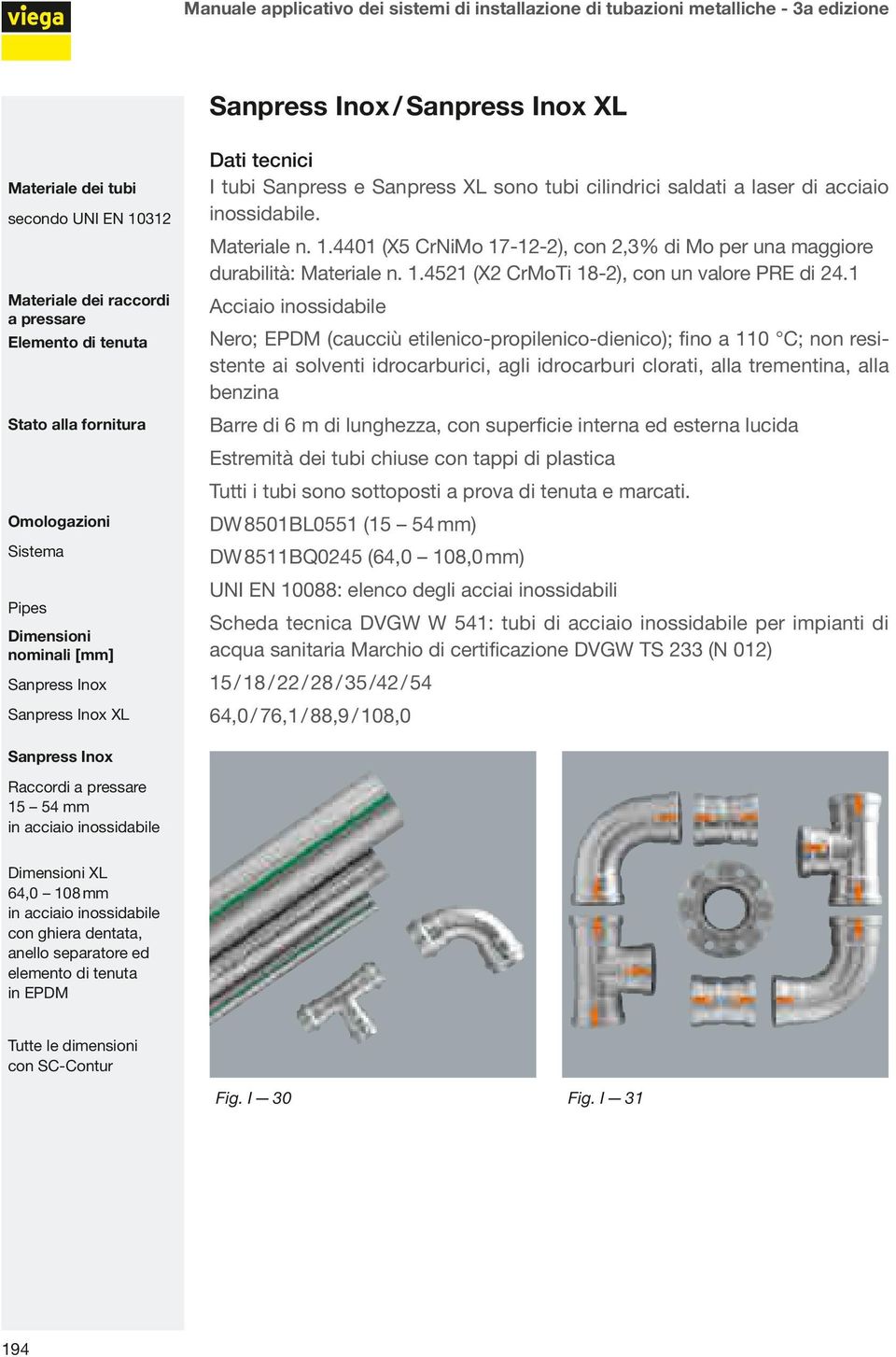 laser di acciaio inossidabile. Materiale n. 1.4401 (X5 CrNiMo 17-12-2), con 2,3% di Mo per una maggiore durabilità: Materiale n. 1.4521 (X2 CrMoTi 18-2), con un valore PRE di 24.