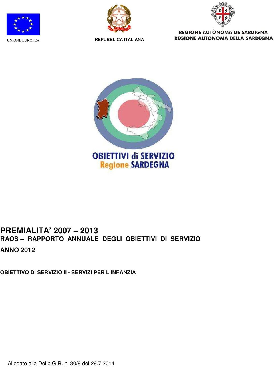 SERVIZIO ANNO 2012 OBIETTIVO DI SERVIZIO II -