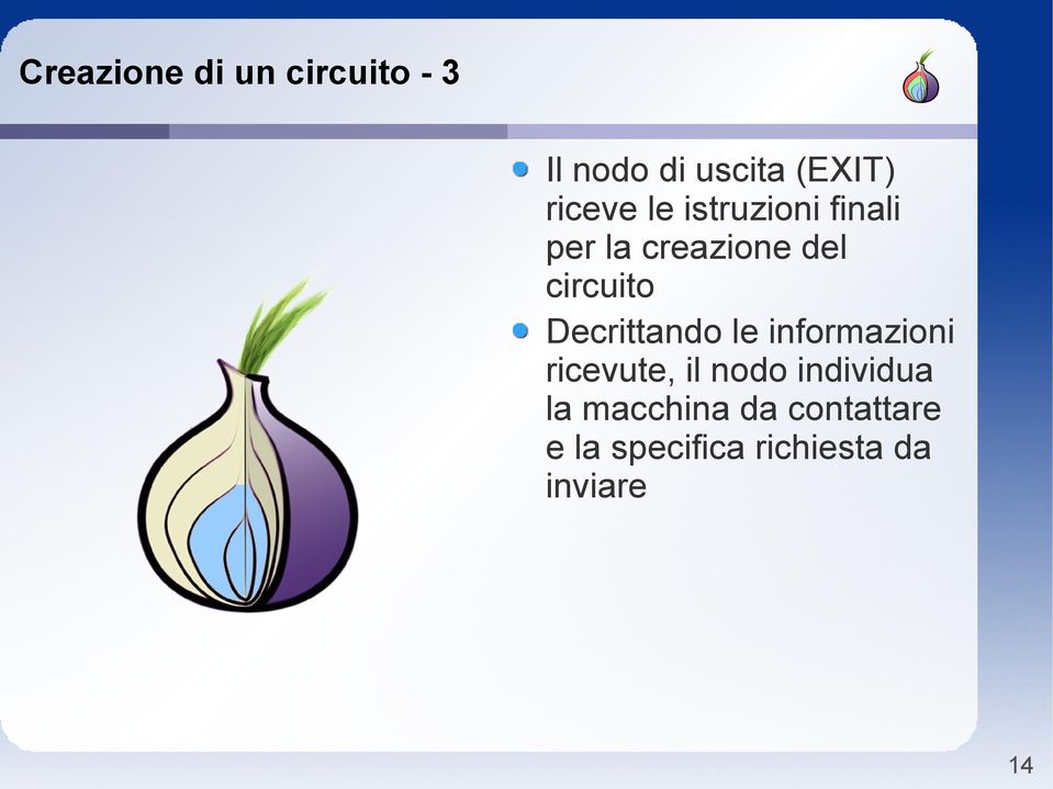 Decrittando le informazioni ricevute, il nodo individua