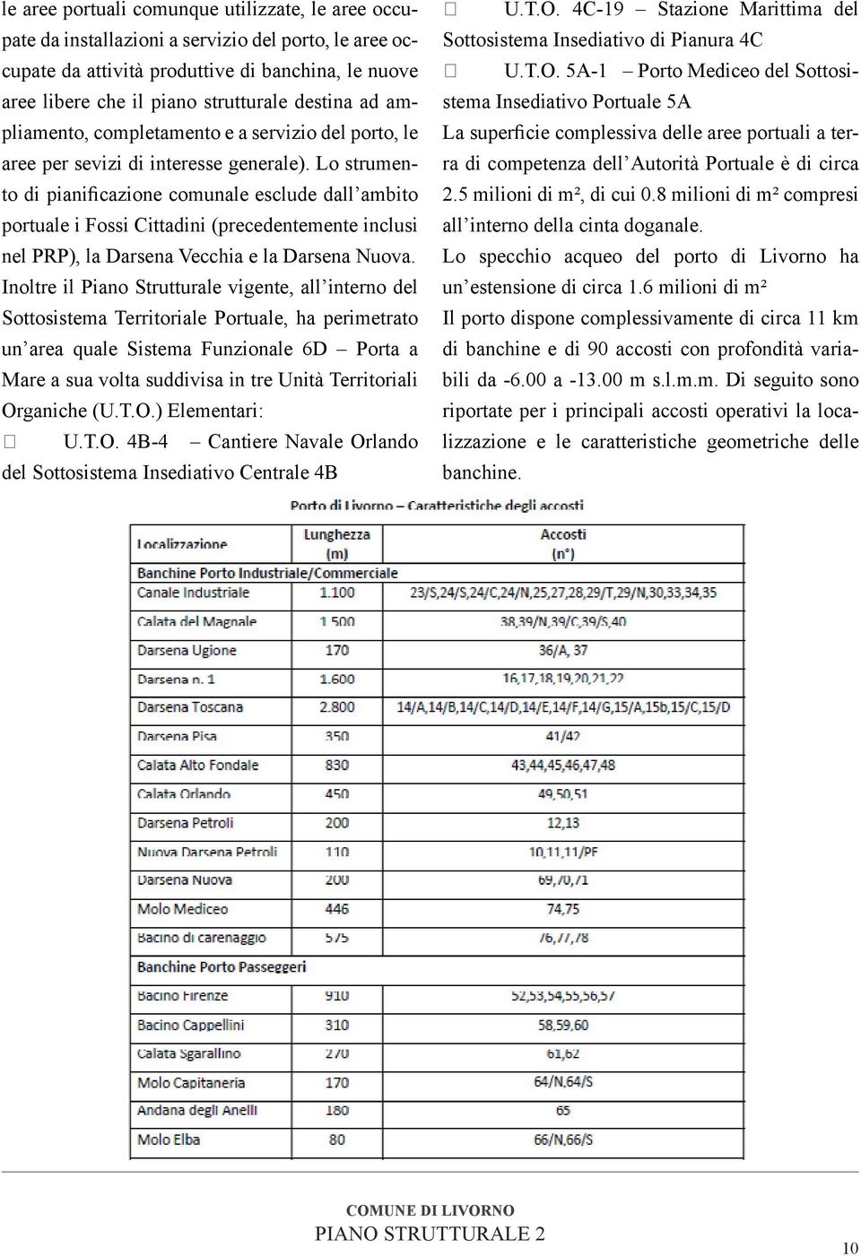 Lo strumento di pianificazione comunale esclude dall ambito portuale i Fossi Cittadini (precedentemente inclusi nel PRP), la Darsena Vecchia e la Darsena Nuova.