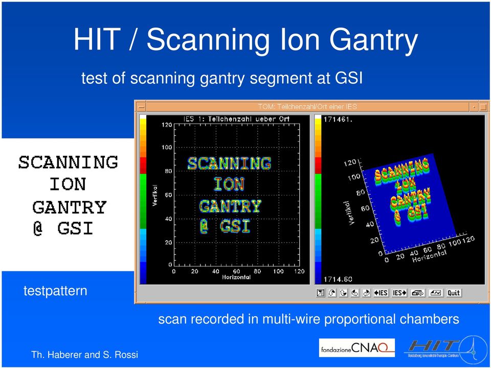 GSI testpattern scan recorded