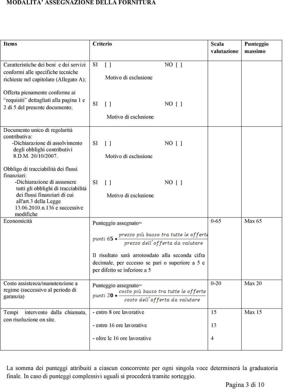 contributivi 8.D.M. 20/10/2007. Obbligo di tracciabilità dei flussi finanziari: -Dichiarazione di assumere tutti gli obblighi di tracciabilità dei flussi finanziari di cui all'art.3 della Legge 13.06.