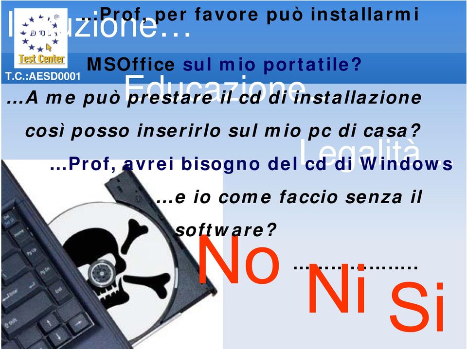 Educazione A me può prestare il cd di installazione così posso