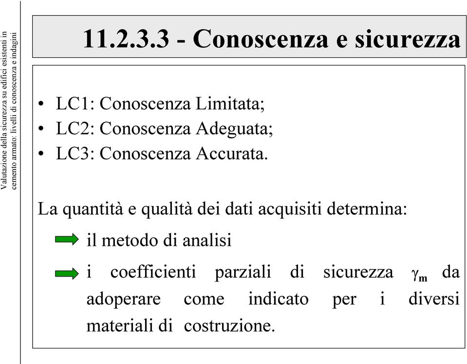 Adeguata; LC3: Conoscenza Accurata.