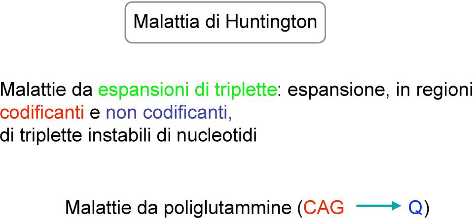 codificanti e non codificanti, di triplette