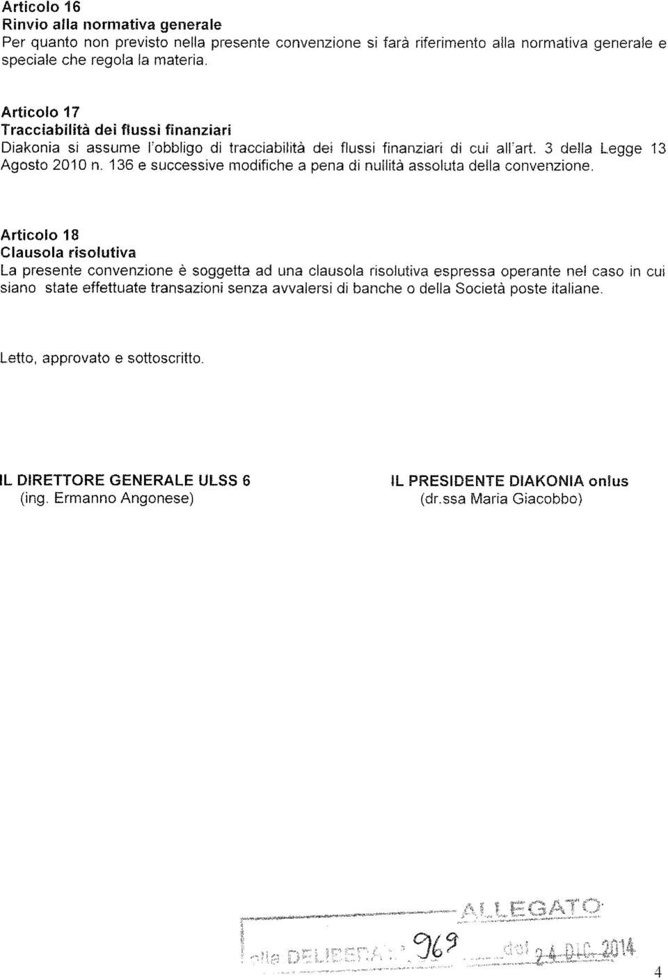 136 e successive modifiche a pena di nullità assoluta della convenzione.