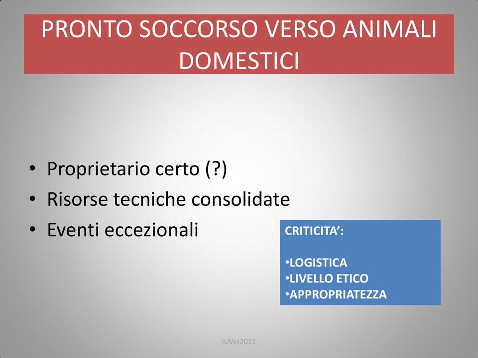 ) Risorse tecniche consolidate Eventi