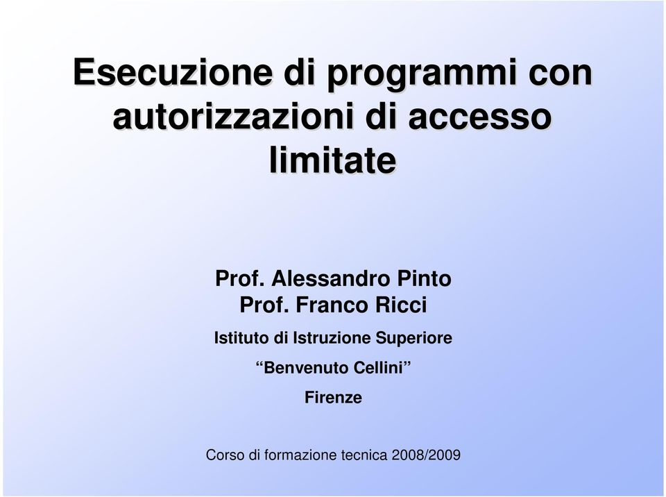 Franco Ricci Istituto di Istruzione Superiore