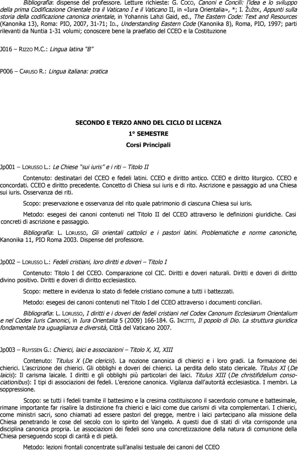 ŽUŽEK, Appunti sulla storia della codificazione canonica orientale, in Yohannis Lahzi Gaid, ed., The Eastern Code: Text and Resources (Kanonika 13), Roma: PIO, 2007, 31-71; ID.