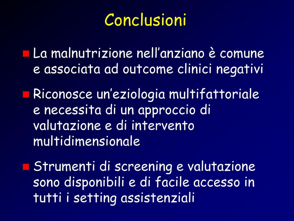 approccio di valutazione e di intervento multidimensionale Strumenti di