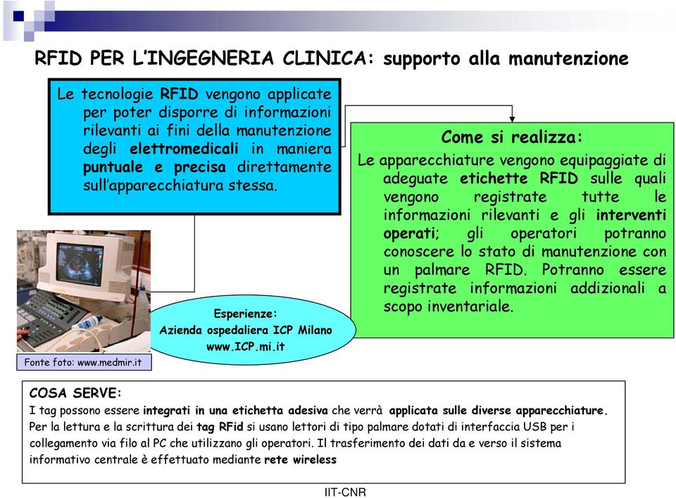 .it Esperienze: Azienda ospedaliera ICP Milano www.icp.mi.