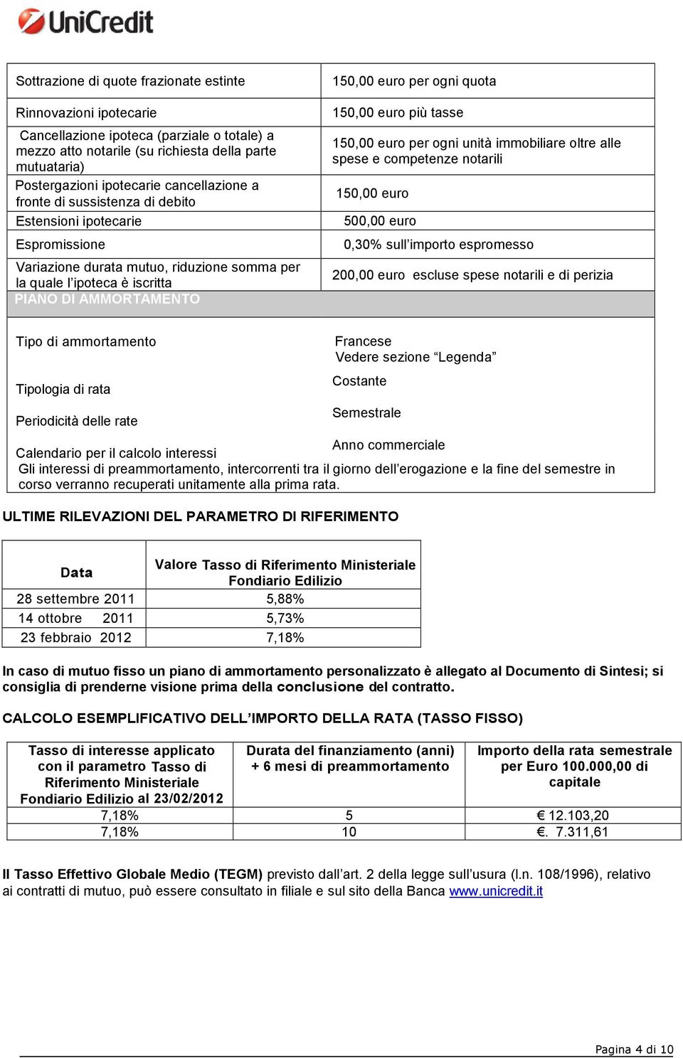 ogni quota 150,00 euro più tasse 150,00 euro per ogni unità immobiliare oltre alle spese e competenze notarili 150,00 euro 500,00 euro 0,30% sull importo espromesso 200,00 euro escluse spese notarili