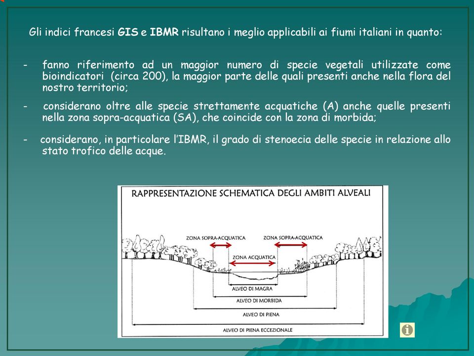 territorio; - considerano oltre alle specie strettamente acquatiche (A) anche quelle presenti nella zona sopra-acquatica (SA), che