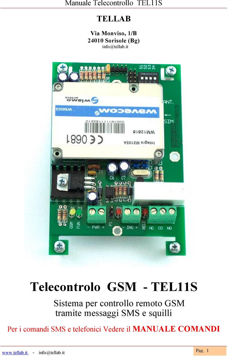 it Telecontrolo GSM - TEL11S Sistema per controllo