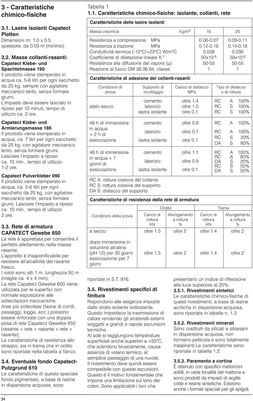 L impasto deve essere lasciato in riposo per 10 minuti, tempo di utilizzo ca. 2 ore. Armierungsmasse 186 Il prodotto viene stemperato in acqua, ca.