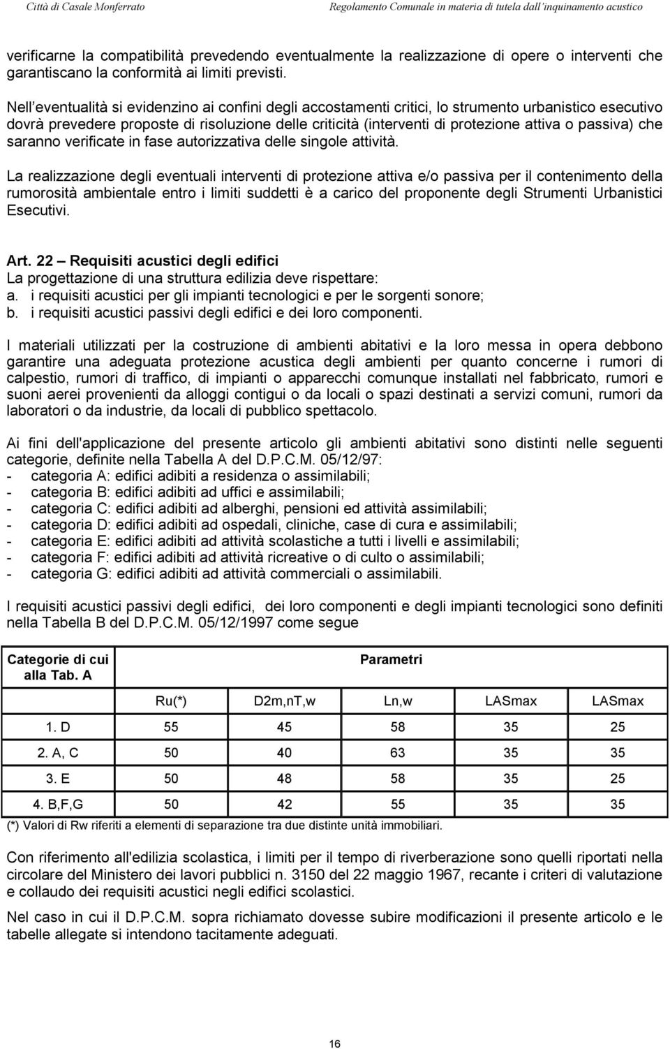 passiva) che saranno verificate in fase autorizzativa delle singole attività.