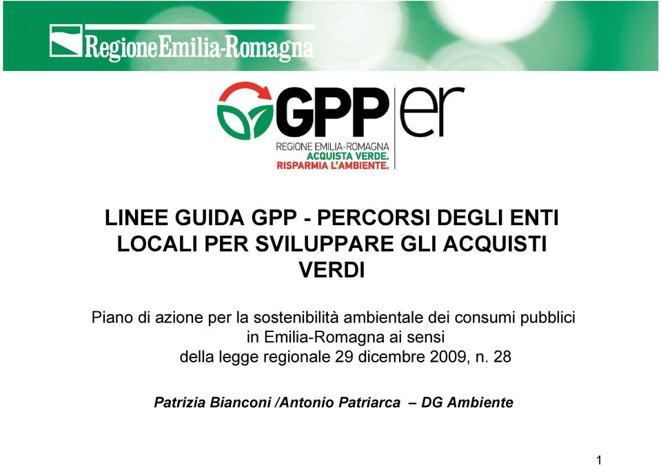 consumi pubblici in Emilia-Romagna ai sensi della legge regionale