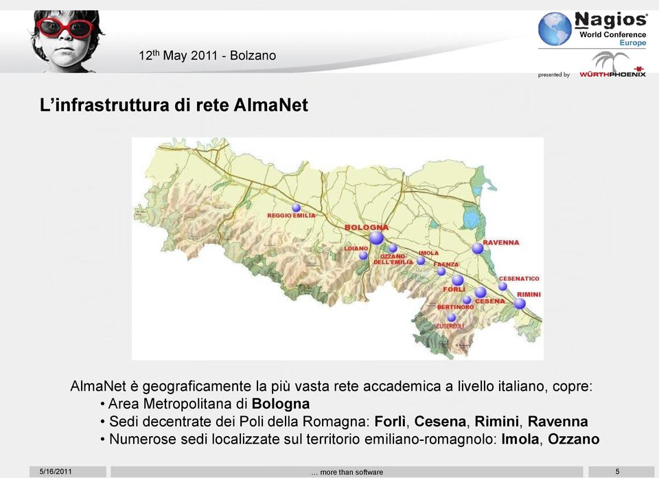 Sedi decentrate dei Poli della Romagna: Forlì, Cesena, Rimini, Ravenna