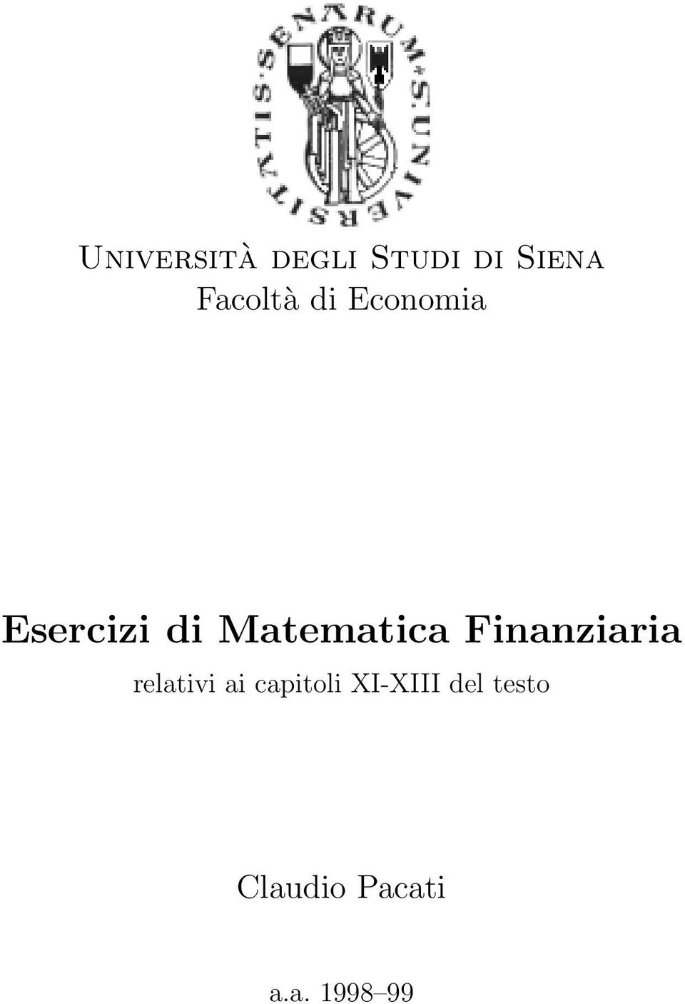 Matematica Finanziaria relativi ai