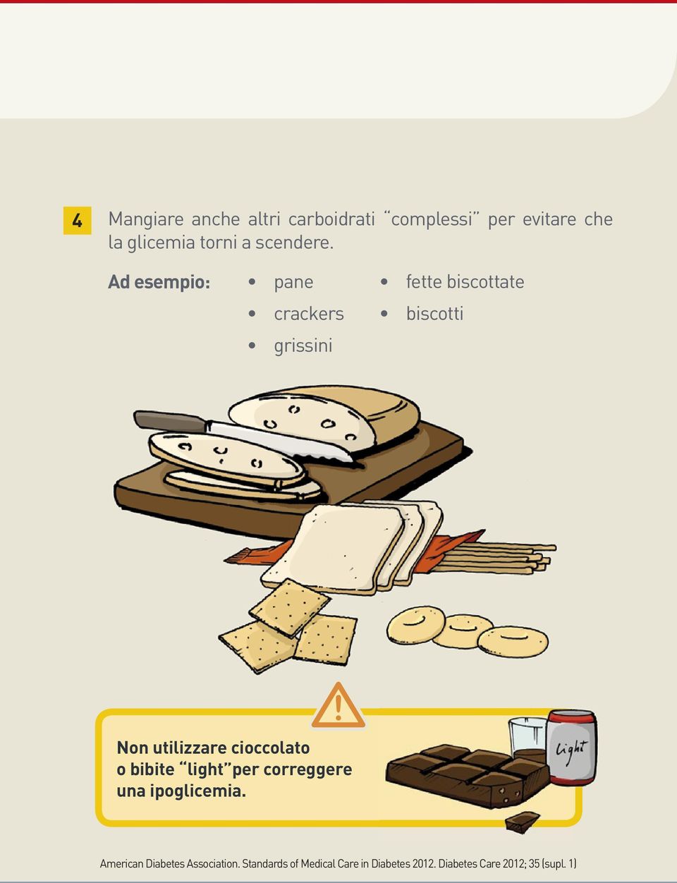 Ad esempio: pane crackers grissini fette biscottate biscotti Non utilizzare